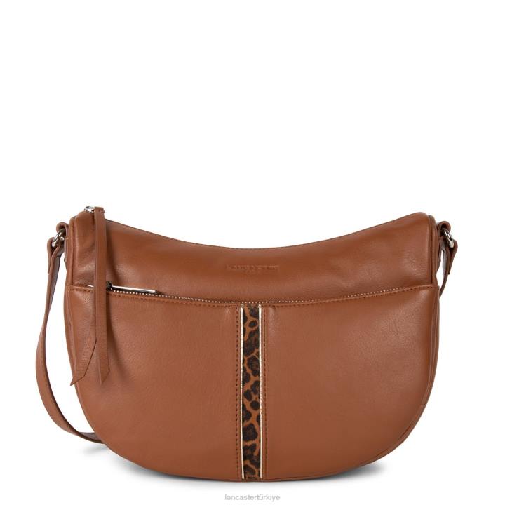 kadınlar m omuz çantası yumuşak melodi konyak-leopar Lancaster Paris çanta H0LP4023