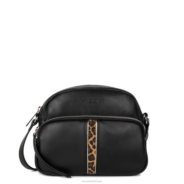 kadınlar muhabir çantası yumuşak melodi kara leopar Lancaster Paris çanta H0LP4011