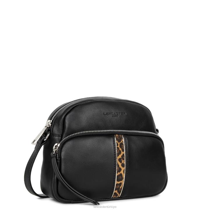 kadınlar muhabir çantası yumuşak melodi kara leopar Lancaster Paris çanta H0LP4011