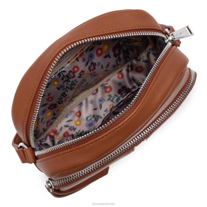 kadınlar muhabir çantası yumuşak melodi konyak Lancaster Paris çanta H0LP4014