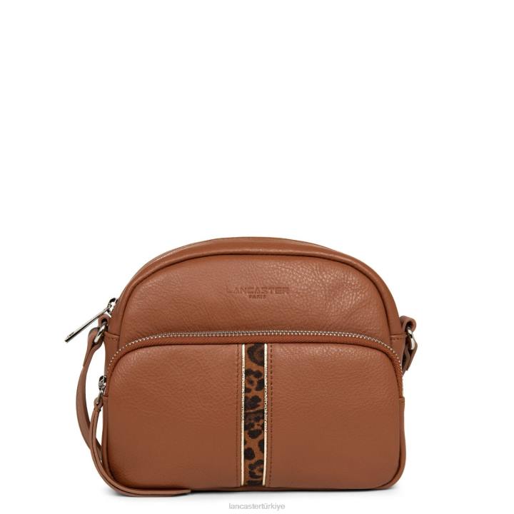 kadınlar muhabir çantası yumuşak melodi konyak-leopar Lancaster Paris çanta H0LP4010