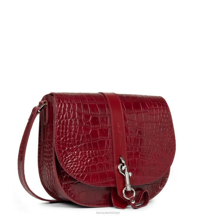 kadınlar omuz çantası egzotik croco fr kırmızı Lancaster Paris çanta H0LP4415