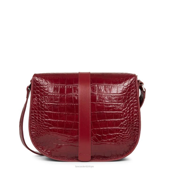 kadınlar omuz çantası egzotik croco fr kırmızı Lancaster Paris çanta H0LP4415