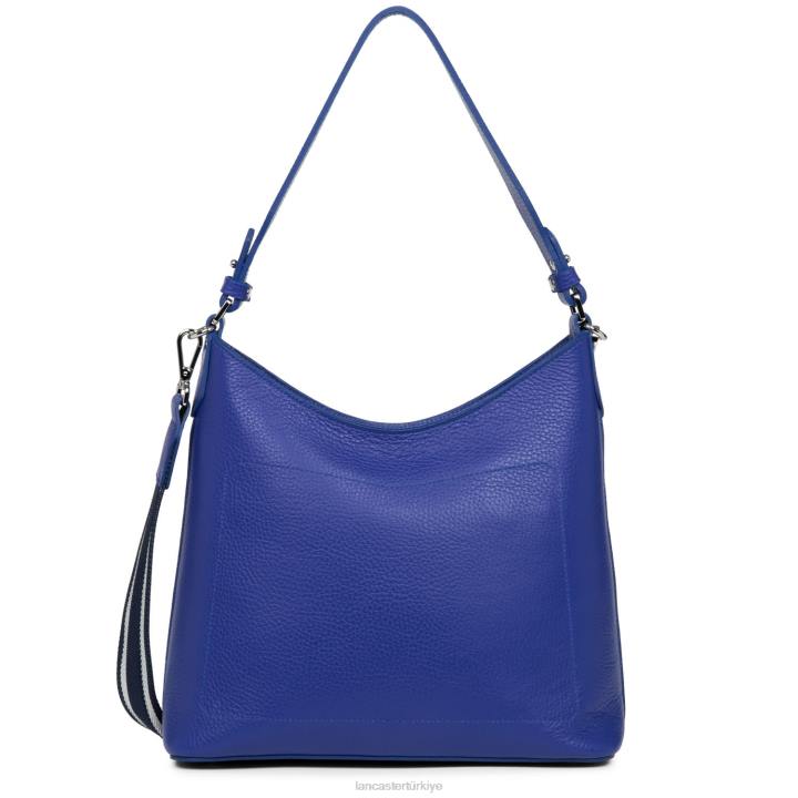 kadınlar omuz çantası foulonne çift bleu electrique-in-vert Lancaster Paris çanta H0LP4342