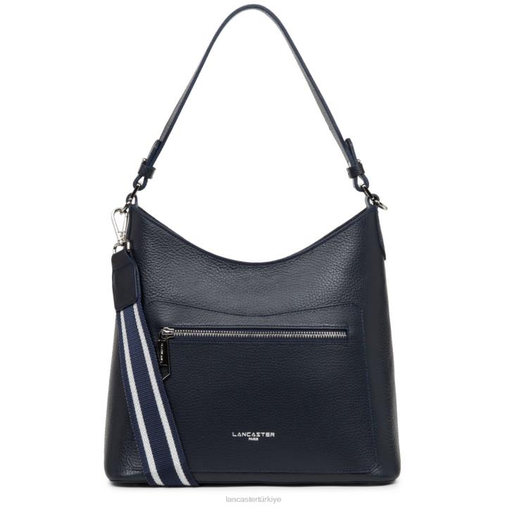 kadınlar omuz çantası foulonne çift bleu fonce-in-argent Lancaster Paris çanta H0LP4346