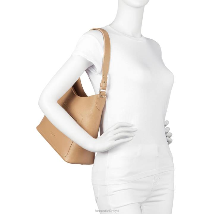 kadınlar omuz çantası foulonne çift doğal-bej Lancaster Paris çanta H0LP4348