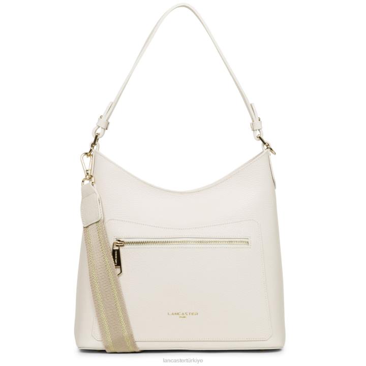 kadınlar omuz çantası foulonne çift ekru-veya- Lancaster Paris çanta H0LP4347