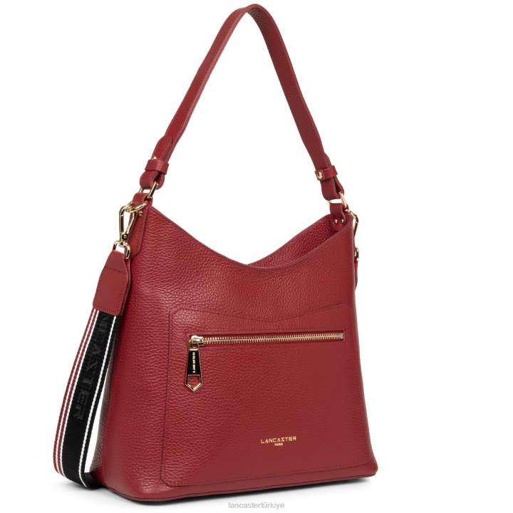 kadınlar omuz çantası foulonne çift kızarık karmin Lancaster Paris çanta H0LP4341