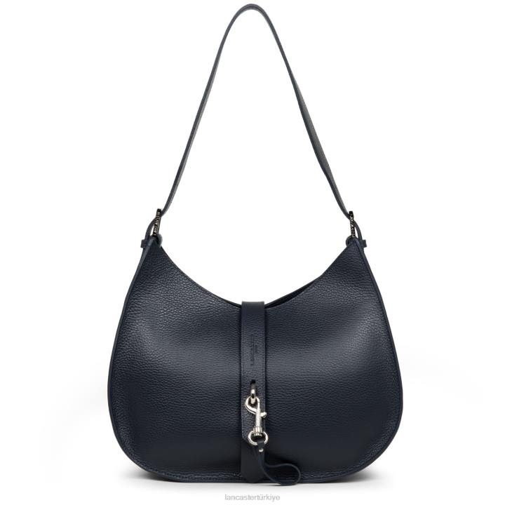 kadınlar omuz çantası foulonne çift kanca bleu fonce-in-argent Lancaster Paris çanta H0LP3802