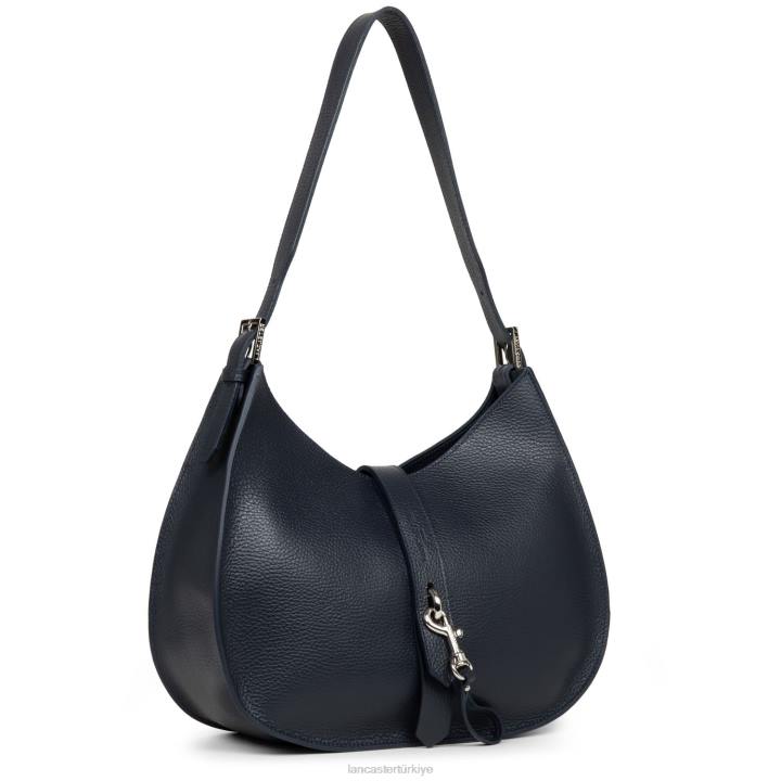 kadınlar omuz çantası foulonne çift kanca bleu fonce-in-argent Lancaster Paris çanta H0LP3802