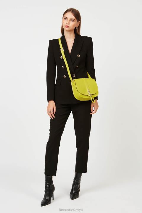 kadınlar omuz çantası foulonne çift kanca ekru kereviz Lancaster Paris çanta H0LP3784