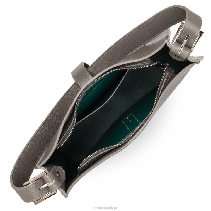 kadınlar omuz çantası foulonne çift kanca gris-in-vert paon Lancaster Paris çanta H0LP3804