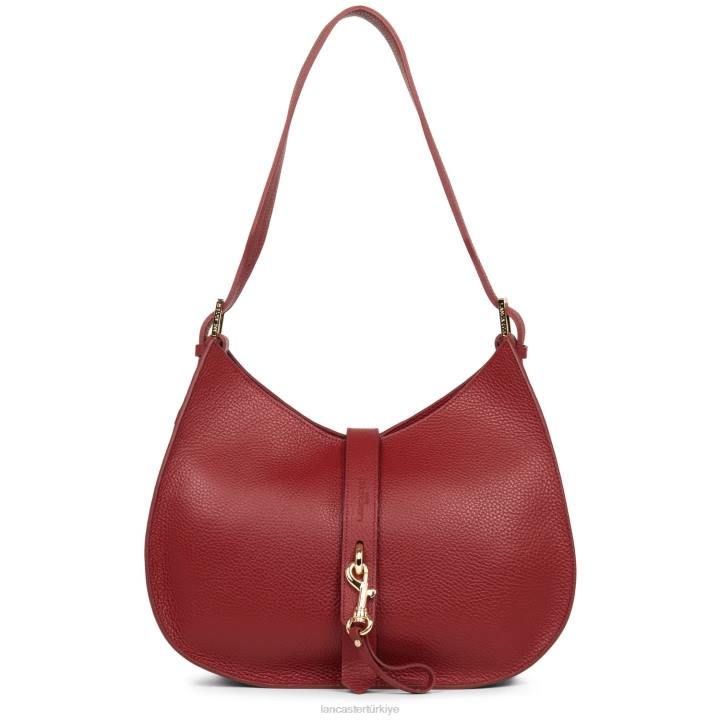 kadınlar omuz çantası foulonne çift kanca kızarık karmin Lancaster Paris çanta H0LP3809