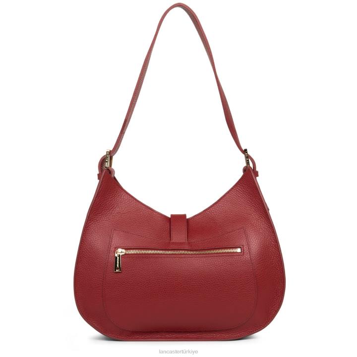 kadınlar omuz çantası foulonne çift kanca kızarık karmin Lancaster Paris çanta H0LP3809