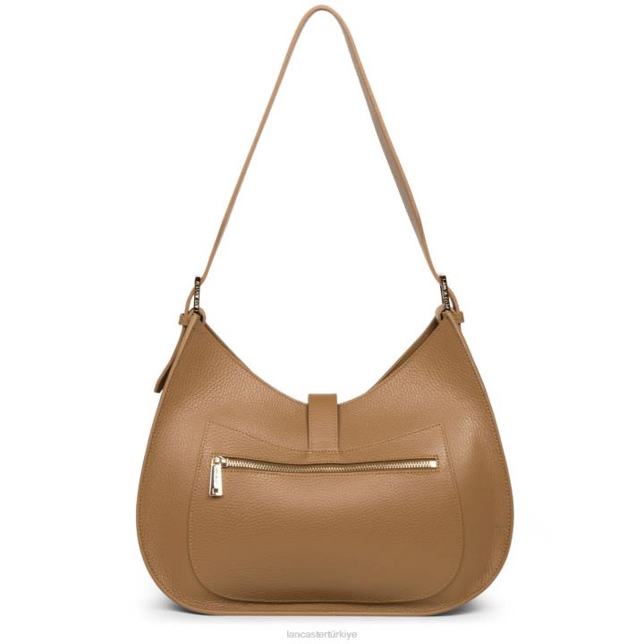 kadınlar omuz çantası foulonne çift kanca kara deve Lancaster Paris çanta H0LP3803