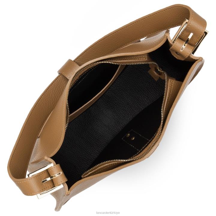 kadınlar omuz çantası foulonne çift kanca kara deve Lancaster Paris çanta H0LP3803