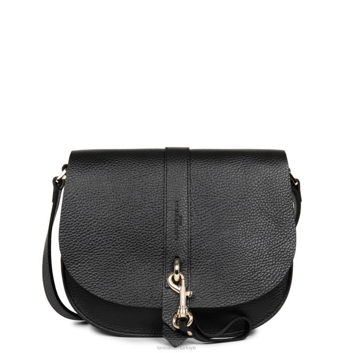 kadınlar omuz çantası foulonne çift kanca noir-in-çıplak Lancaster Paris çanta H0LP3786