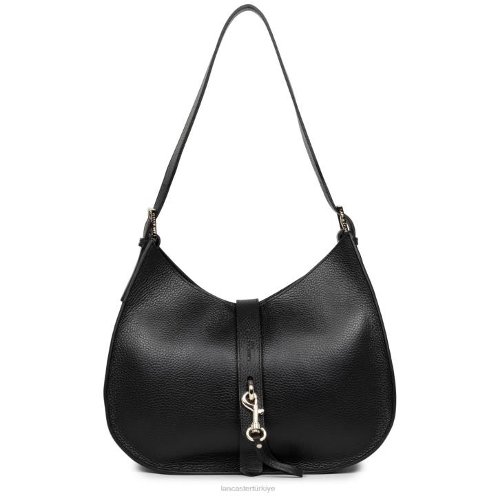 kadınlar omuz çantası foulonne çift kanca noir-in-çıplak Lancaster Paris çanta H0LP3801