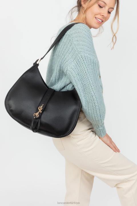 kadınlar omuz çantası foulonne çift kanca noir-in-çıplak Lancaster Paris çanta H0LP3801