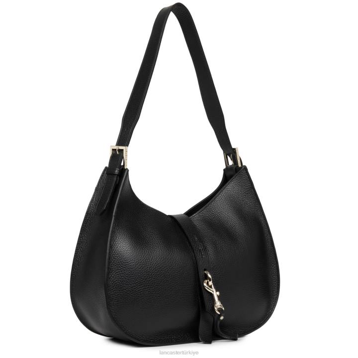kadınlar omuz çantası foulonne çift kanca noir-in-çıplak Lancaster Paris çanta H0LP3801