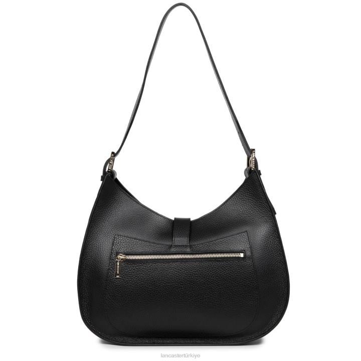 kadınlar omuz çantası foulonne çift kanca noir-in-çıplak Lancaster Paris çanta H0LP3801