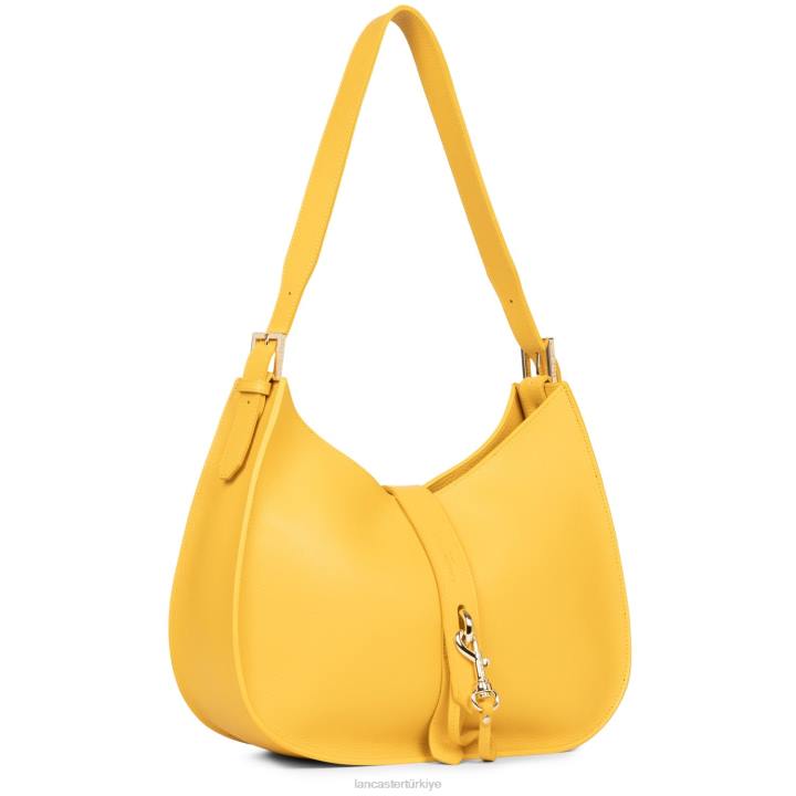 kadınlar omuz çantası foulonne çift kanca sarı-ya da Lancaster Paris çanta H0LP3807