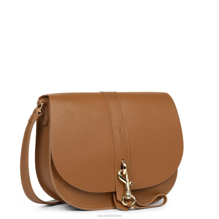 kadınlar omuz çantası foulonne çift kanca turuncu deve Lancaster Paris çanta H0LP3791
