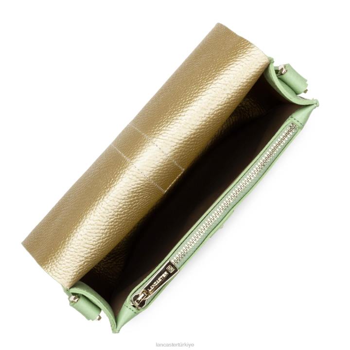 kadınlar omuz çantası foulonne çift kanca yeşim-veya Lancaster Paris çanta H0LP3792