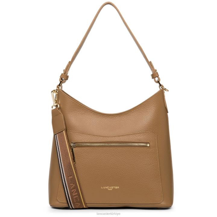 kadınlar omuz çantası foulonne çift kara deve Lancaster Paris çanta H0LP4351