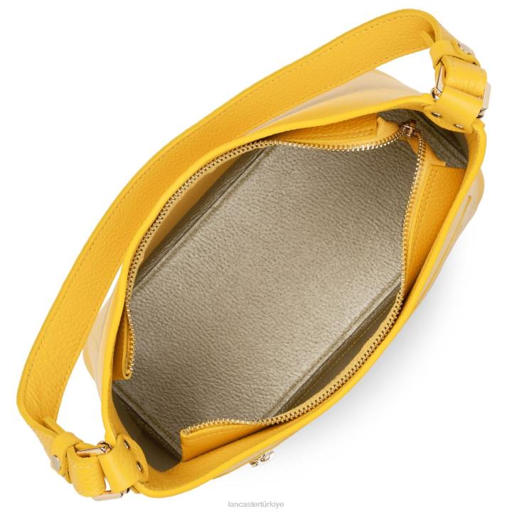 kadınlar omuz çantası foulonne çift sarı-ya da Lancaster Paris çanta H0LP4353