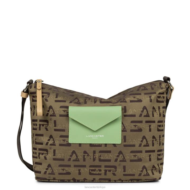 kadınlar omuz çantası logosu kba marron-natürel-yeşim Lancaster Paris çanta H0LP3920