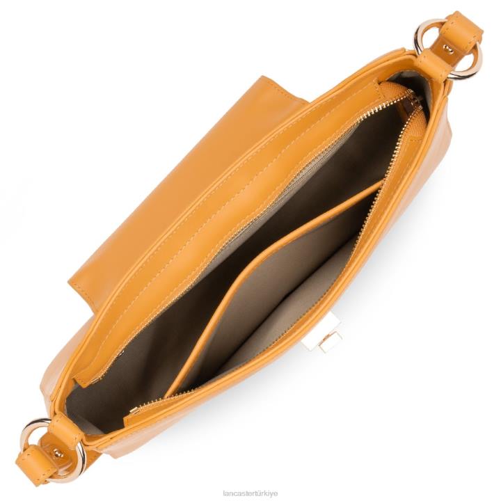 kadınlar omuz çantası mermer dokunuşu Safran Lancaster Paris çanta H0LP4237