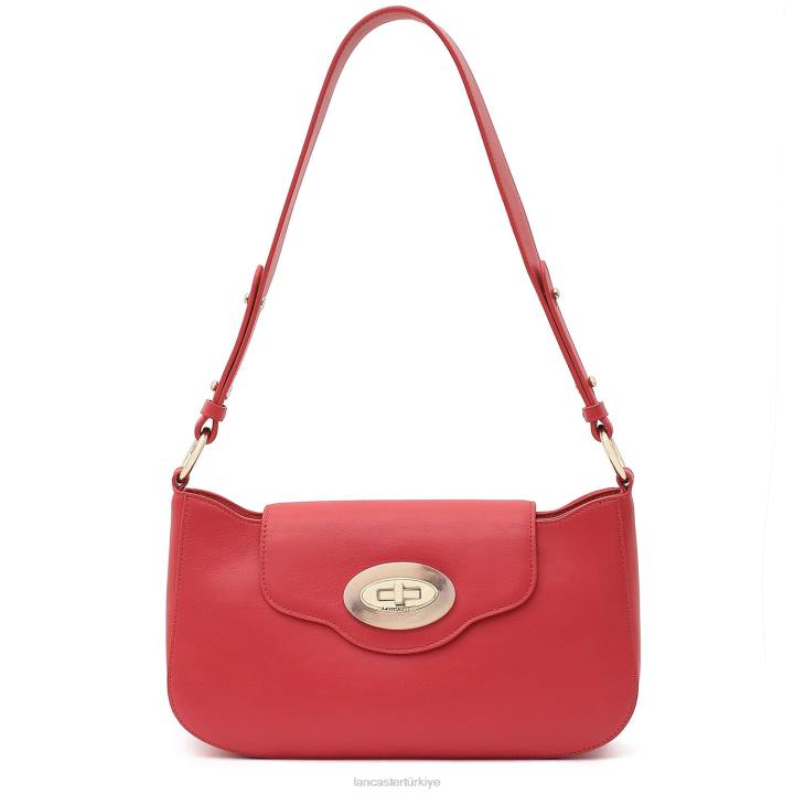 kadınlar omuz çantası mermer dokunuşu vermillon Lancaster Paris çanta H0LP4243