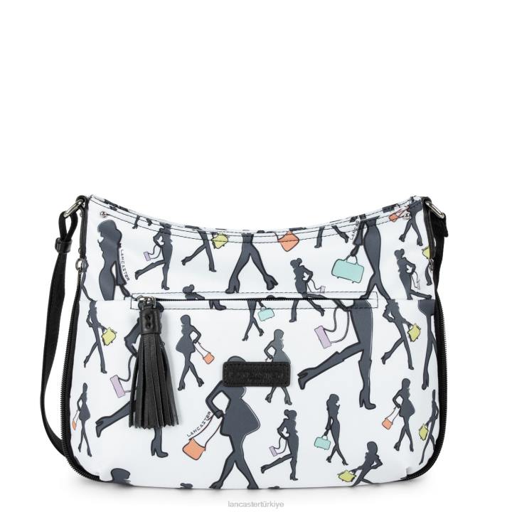 kadınlar omuz çantası temel ponpon beyaz çoklu Lancaster Paris çanta H0LP4045