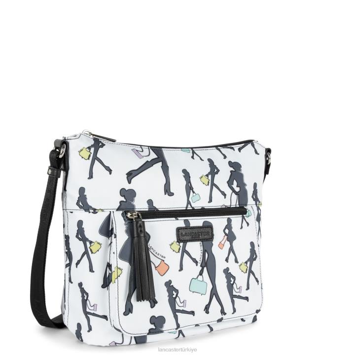 kadınlar omuz çantası temel ponpon beyaz çoklu Lancaster Paris çanta H0LP4057