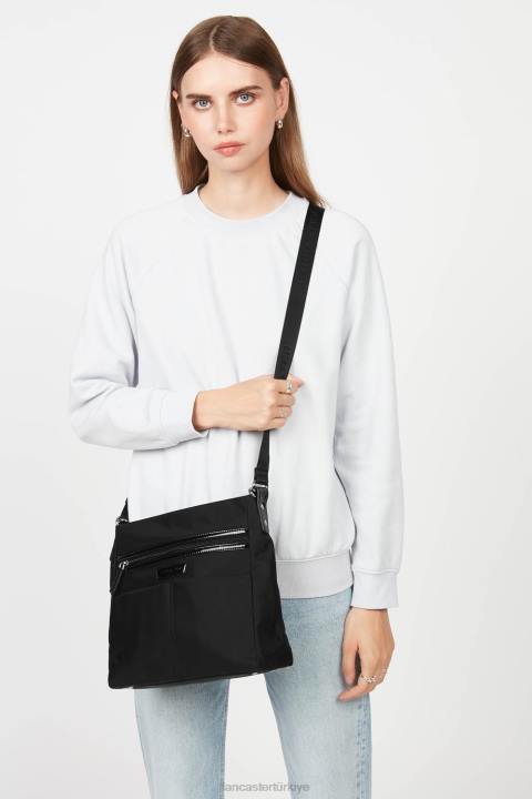 kadınlar omuz çantası temel verni kara Lancaster Paris çanta H0LP4125