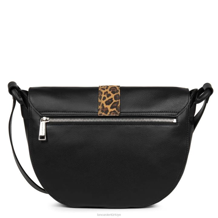 kadınlar omuz çantası yumuşak vintage kara leopar Lancaster Paris çanta H0LP4421