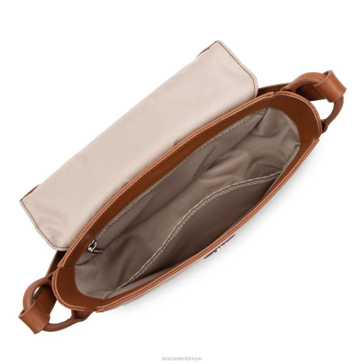 kadınlar omuz çantası yumuşak vintage konyak-leopar Lancaster Paris çanta H0LP4378