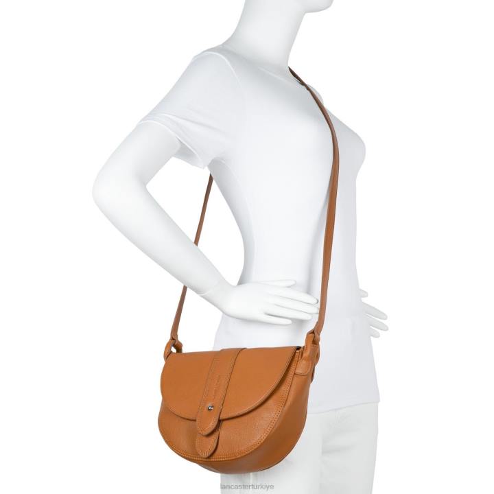 kadınlar omuz çantası yumuşak vintage konyak-leopar Lancaster Paris çanta H0LP4378