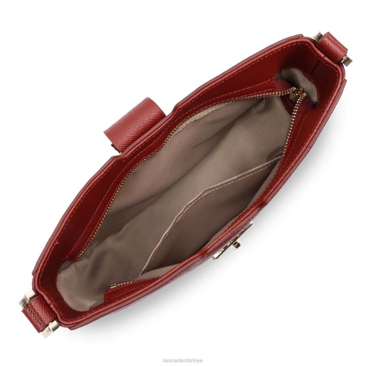 kadınlar omuzdan askili çanta delphino kırmızı Lancaster Paris çanta H0LP2500