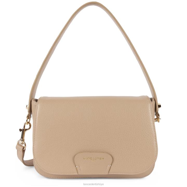 kadınlar omuzdan askili çanta kumul bej fonce Lancaster Paris çanta H0LP2557