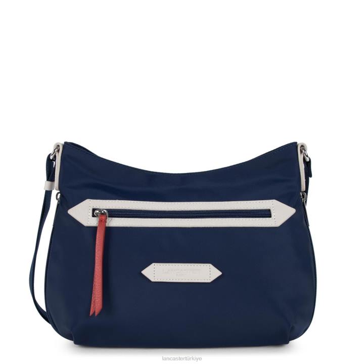 kadınlar omuzdan askili çanta temel spor bleu fonce-bej-allık Lancaster Paris çanta H0LP4116