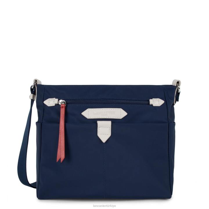 kadınlar omuzdan askili çanta temel spor bleu fonce-bej-allık Lancaster Paris çanta H0LP4314