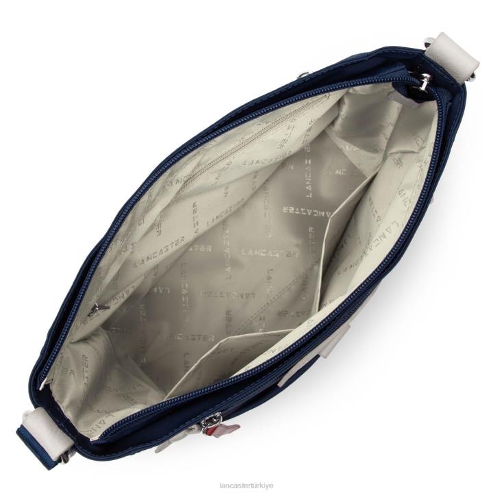 kadınlar omuzdan askili çanta temel spor bleu fonce-bej-allık Lancaster Paris çanta H0LP4314