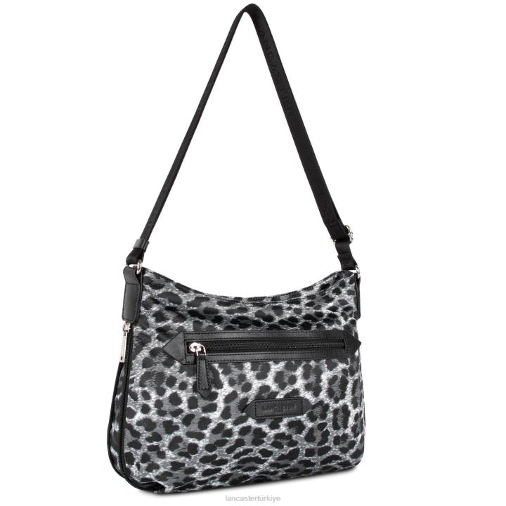 kadınlar omuzdan askili çanta temel spor gris-leopar Lancaster Paris çanta H0LP4113