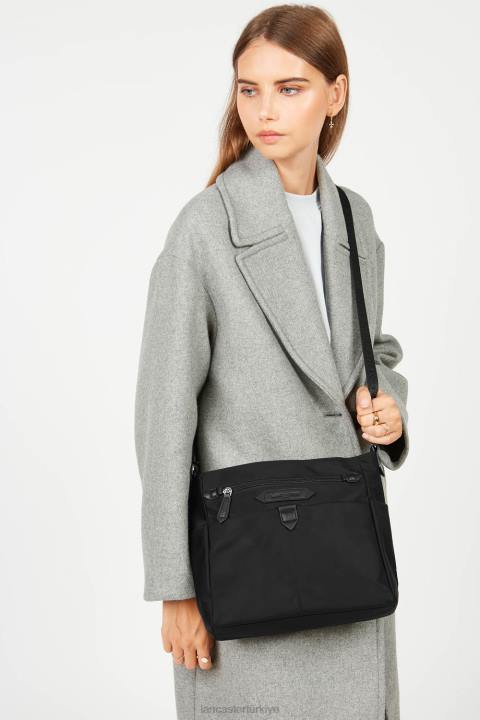 kadınlar omuzdan askili çanta temel spor kara Lancaster Paris çanta H0LP4307