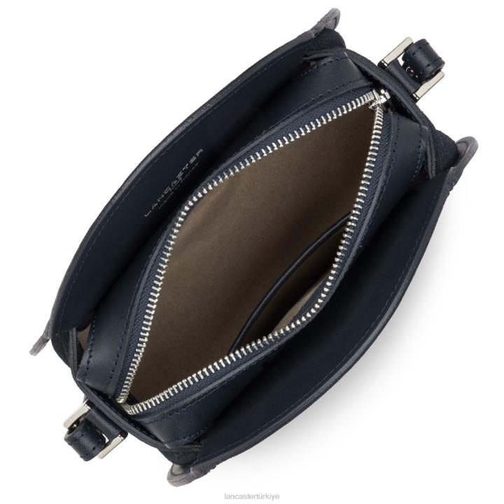 kadınlar yuvarlak çanta pürüzsüz lune mavi fonce Lancaster Paris çanta H0LP4321