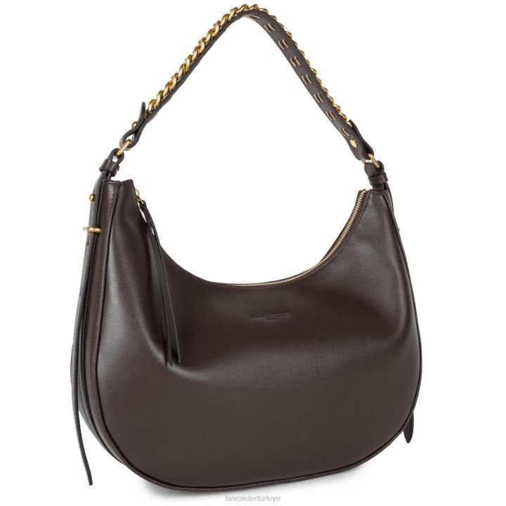 kadınlar büyük berduş çantası aria Marron Fonce Lancaster Paris çanta H0LP3230