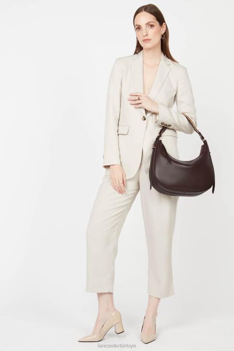 kadınlar büyük berduş çantası aria Marron Fonce Lancaster Paris çanta H0LP3230