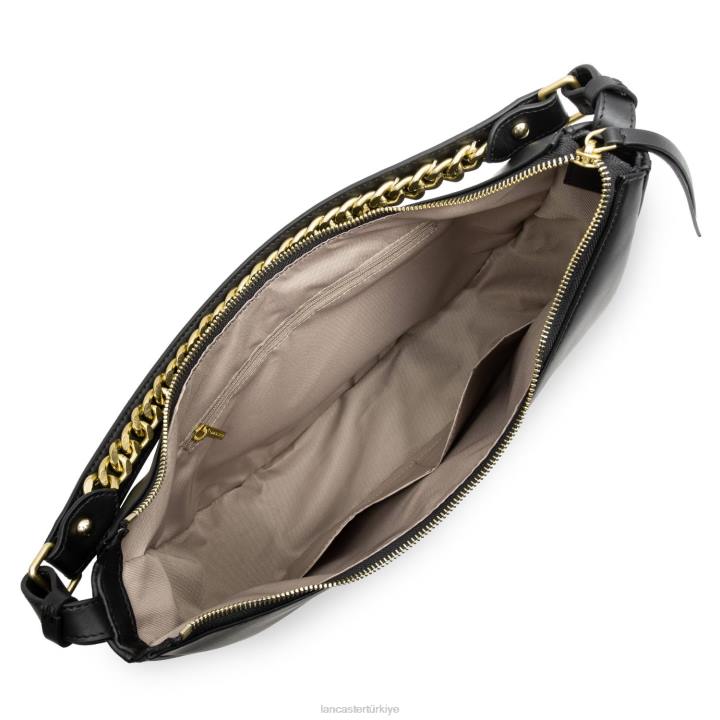 kadınlar büyük berduş çantası aria kara Lancaster Paris çanta H0LP3226